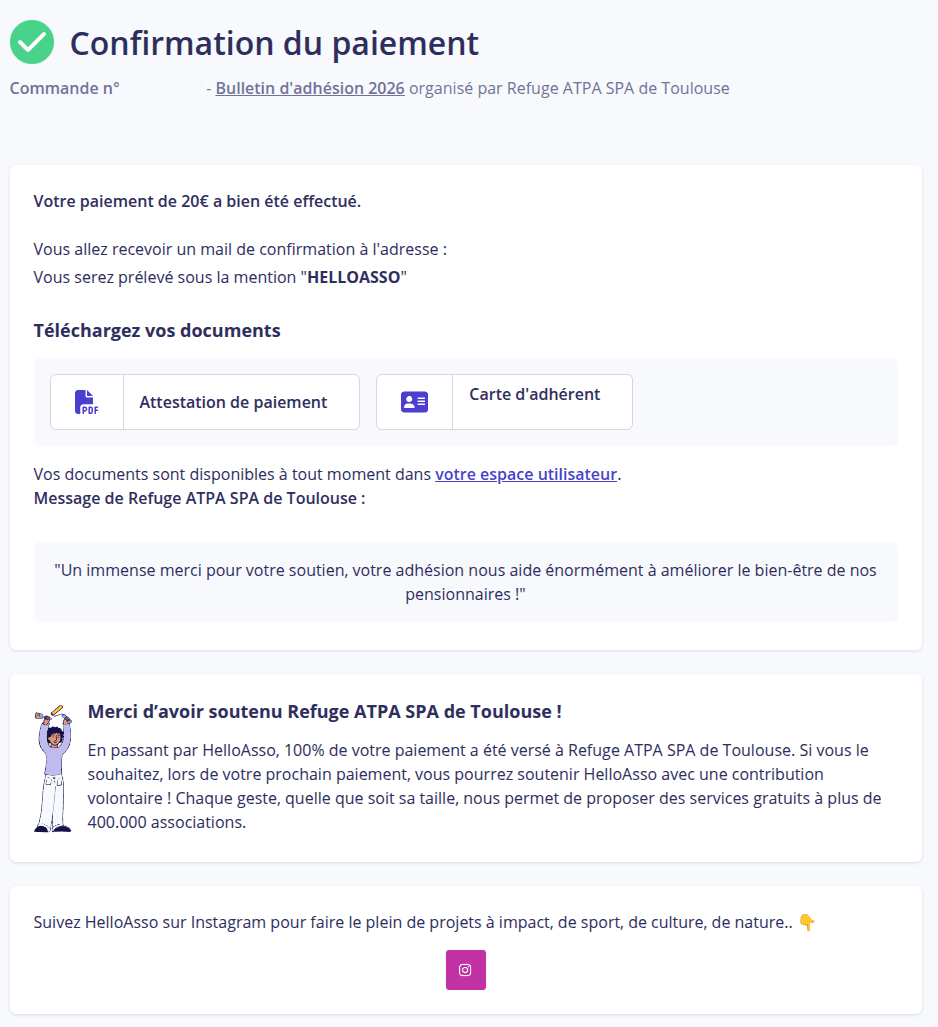 Étape 6 : Confirmation et téléchargement